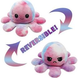 Hoogwaardige Octopus Knuffel / Emotie Knuffel / Mood Knuffel | Reversible / Omkeerbare / Flip Octopus | Bekend van TikTok | Roze-Blauw